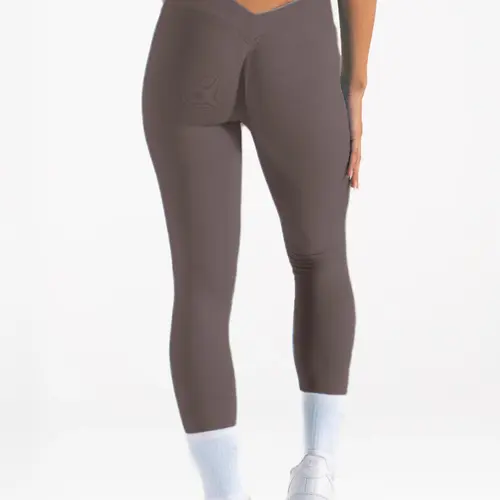 Women's Solid V-Waist Gym Tight Leggings, High Stretch Yoga Pants, Ladies High Waist Activewear for Indoor & Outdoor Fitness, Seamless Workout Leggings, Comfortable and Stylish Sportswear, Fitness Yoga Pants, Fitness Clothes