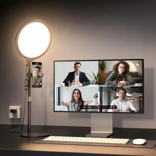 【BackToSchool】Weilisi 10.5in LED Desk Ring Light Kit, Portable Selfie Light & LED Panel for Content Creators, Zoom Video Conference, Home Office Webcam Boost, Professional Streaming,back to school,back to school haul
