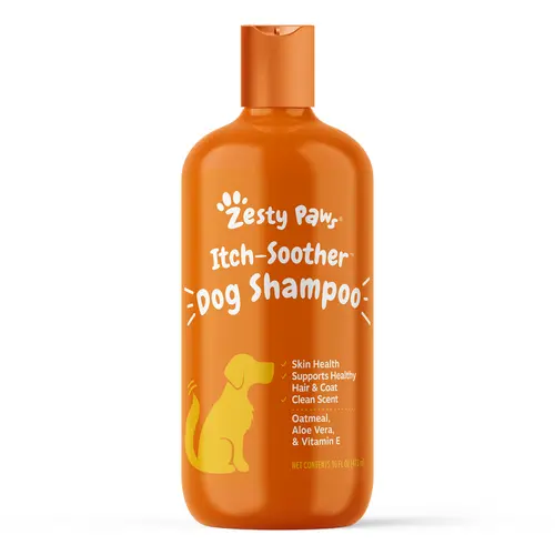 Zesty Paws Itch-Soother Dog Shampoo for All Breeds - Gentle & Effective Ingredients for Squeaky Clean Bath Time
