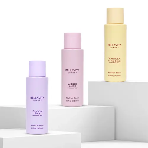 Bellavita Luxury Bloom Bae, Litchi Lust & Vanilla On The Beach Hair & Body Mist | Tiktok Exclusive Body Mist Bundle |  3X240ml (3X8.11 Fl. Oz.)