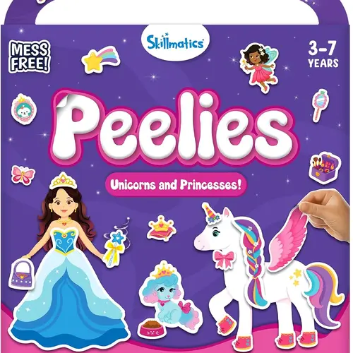 Skillmatics Peelies – Reusable Sticker Activity Book Mess-Free, 100+ Reusable Stickers, DIY Scrapbooking Kit for Toddlers & Preschoolers, Travel Toy, Gifts for Ages 3 to 7