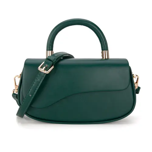 Milan Chiva Women's Elegant Minimalist Top-Handle Handbag - Small Scratch-Res Gold-Detailed Box Clutch, Adjustable Purse, Easy-Clean Surface Refreshes Fast, Mini Size Slips Into Dresses, Detachable Strap for Party, Wedding