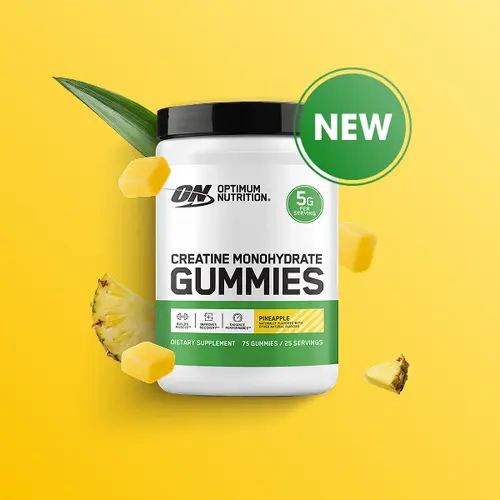 Optimum Nutrition Chewable Creatine Gummies (Pineapple) - 5g Creatine per Serving, 75 Gummies (25 Servings) - Gym Support for Muscle, Power, Strength, Training Volume + Post-Workout Recovery Boost, No Mixing, Gluten Free, No Synthetic Colors, for Women