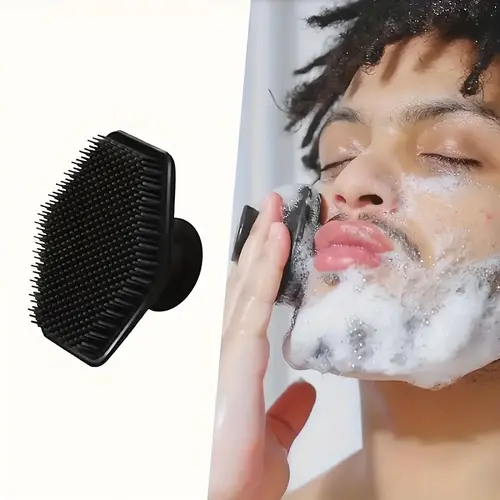 Men's Face Scrubber, Gentle Exfoliator Pad, Exfoliating Brush and Massager, Fragrance-Free Personal Care Tool for Deep Cleansing and Smoother Shaving, Easy-Grip Design with Non-Irritating, Skin-Friendly Fabric, Scrubbing Brush, Exfoliating Bath Tool