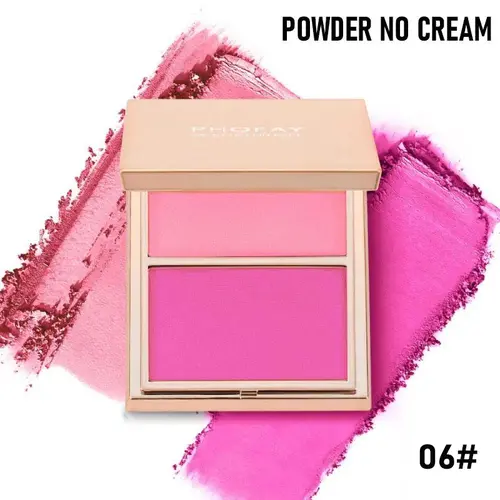 Matte Rose Silky Compact -Double-Take Cream & Powder Blush Duo for Radiant Glow & Buildable Blendable Formula