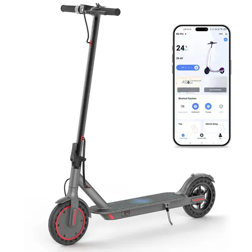 AOPO Electric Scooter for Adults, 350W Motor, 37V Battery, 15-Mile Range, 19mph Top Speed, 4-Speed Mode, Dual ABS Brakes, 14.8 kg Alloy Build, 365scooter App Control, Ideal Gift for Family