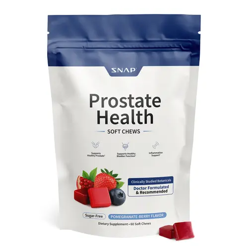 NEW! Prostate Health Chews - Inflammation Support - Urinary & Bladder Function - Nutrients for Male Reproductive Health - Potent Antioxidants - Supports Healthy DHT levels - Pomegranate Berry Flavor - Medicinal Mushrooms & Botanicals -