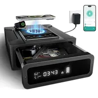 XDEER Rapid-Response Bedside Handgun Safe, Wireless Charging Biometric Fingerprint & Backlit Keypad, Built-in LED Light & Digital Clock Quick Access Gun,back to school,back to school shopping,back to school haul,college school supplies