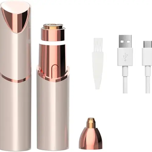 Women's Electric Facial Hair Removal Device - Upper Lip, Chin Peach Fuzz Trimmer, Dermaplane Razor, Tweezers for Tweezing Fine Hairs, Metal Plastic Single Item Personal Care Appliance,back to school,back to school haul