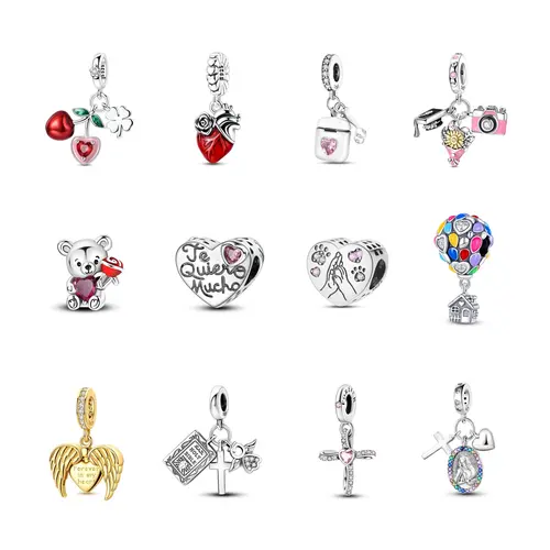 MULA Pendant Charm for Women, Elegant and Versatile S925 Silver-plated Numbered Bead for Pandora Style Bracelets, Anniversary & Birthday Gift, Charms & Pendants, Necklaces, Numbered 1-49