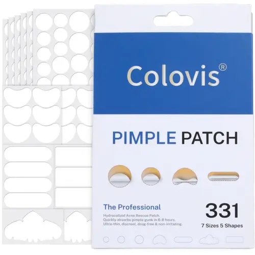 Large Hydrocolloid Acne Pimple Patches with Tea Tree Oil, Salicylic Acid, 7 Assorted Sizes & Shapes for Face & Chin, Zit Blemish Coverage & Oil Absorption, TikTokshopbacktoschool
