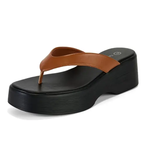 Women's Minimalist High-Platform Flip Flops - Casual Outdoor Summer Shoes for Women, Back to School Shopping, Trending Shoes