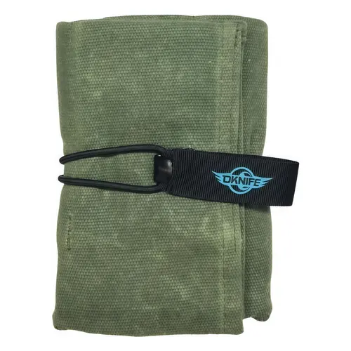 OKNIFE Exploit Mini EDC 6-Slot Quick Grab Tool Bag - OD Green, Lightweight Foldable Roll Pouch, Elastic Cord, Snap Buttons, Spandex, 127.8g/0.28lb, Scratch-Resistant, Portable for Flashlights/Tools/Tactical Accessories (Small-Batch, Summerfinds, Outdoors)