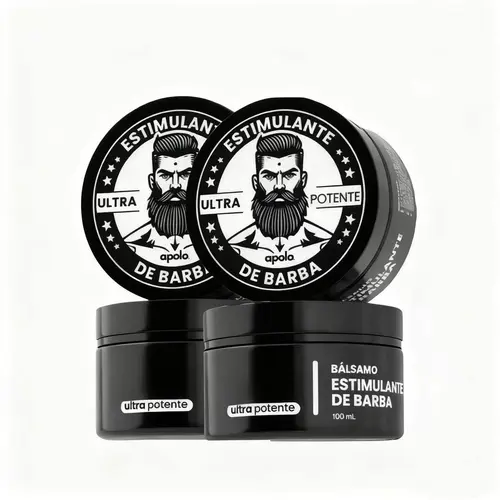 Men's Ultra Potente Minoxidil Beard Cream by Apolo. 2X Strength Alopecia Stimulant, Fast Follicle Activation &Repair