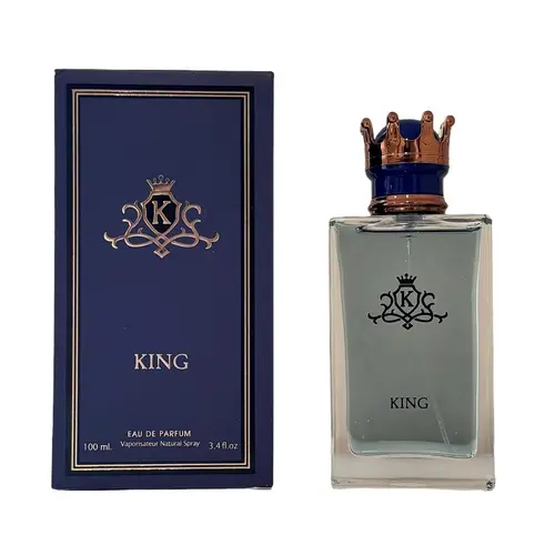 KING FOR MEN 3.4fl.oz, Top notes are Juniper Berries, Orange, Perfume for men, Gift for man fragrance Woody Amber Scent