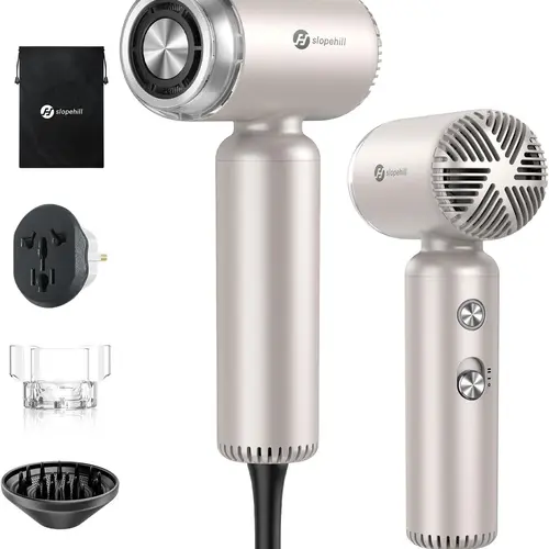 Dual Voltage Travel Hair Dryer, 1500W High-Speed Ionic Hair Dryers Gift for Women, Fast Drying, Compact & Lightweight, No Heat Damage & Low Noise for Home, Portable Hairdryer International, 110-240V tiktokshopspringglowup tiktokshopbacktoschool, Smoothing