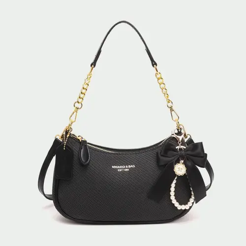 Women's Vintage PU, Fashion Chain Breadbag, Embellished Shoulder Bag, Fashionable Shoulder Bag, Trendy Crossbody Bag, Casual Commuter Bag, Commuter Office Streetwear, Perfect Gift, Pure Color, Crossbody Shoulder Handbag, Ideal for Daily Use