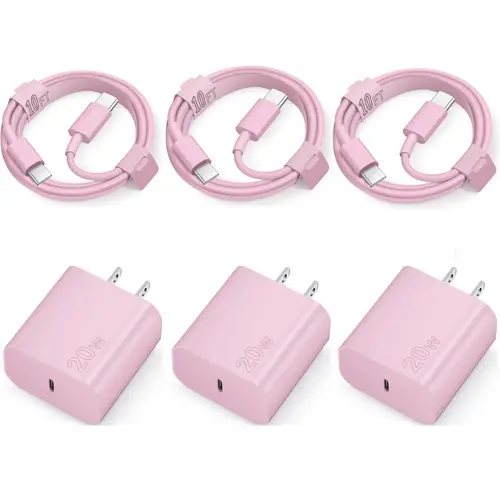 10Ft iPhone 17 16 15 Charger Fast Charging Type C Chargers USB C Charger Block i Phone 16 Chargers with 3 Pack 10FT Cable for iPhone 16/16 Plus/16 Pro/16 Pro Max/iPhone 15/15 Pro Max/Samsung, Electronic, Mobile, Iphone Charger, Compatible Chargers