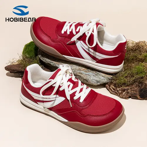 HOBIBEAR Women's Plus-Size Low-Top Ankle Lace-Up Closed Wide-Toe Breathable Retro Color-Block Fabric Synthetic Bunion-Friendly Casual Flat Walking Shoes for Spring/Autumn