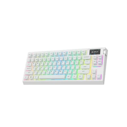 EPOMAKER G84 PRO Wireless Mechanical Gaming Keyboard - 75% 81-Key Gasket Design, Silicone Keycaps, Tri-Mode USB-C/BT 5.0/2.4GHz, Hot Swap, Custom Driver, RGB Backlight, Creamy Build, Illuminated, Gift Ideas for Gamers, Creamy Keyboard, Mechanical Gaming K