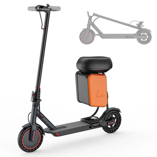 Foldable Electric Scooter with Seat,350W Motor, 19MPH Top Speed, 3 Speed Modes, Smart APP Control,120KG Capacity
