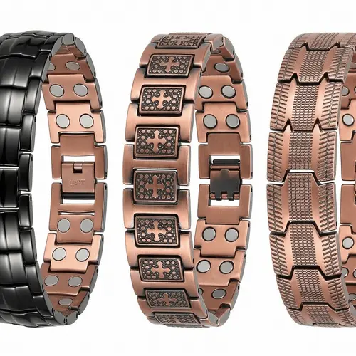 Men’s Copper Bracelet, 3X Ultra Strength Magnetic Bracelets, 99.99% Pure Copper with 3500 Gauss Neodymium Magnets, Adjustable Hypoallergenic Bracelets Target Valentines Day 2026