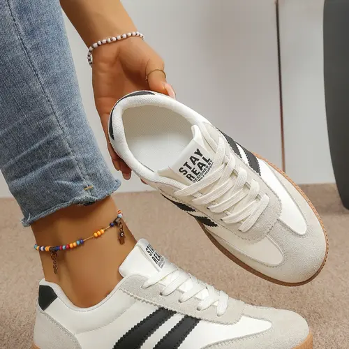 Women's Casual Shoes Spring & Fall Elegant Fashion Round Toe Low Top Lace-Up Versatile Outdoor Running Shoes Sports Shoes