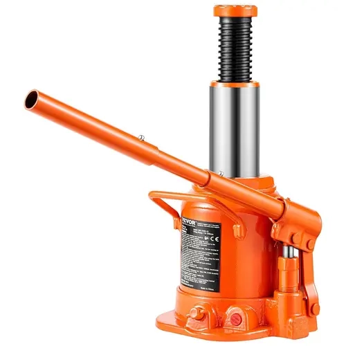 VEVOR 20-Ton Manual Hydraulic Bottle Jack, High Lift Mechanism Car Repair Tool with Capacity, Height Adjustment, Manual Operation, Reliability for Automotive Shops, Heavy-Duty