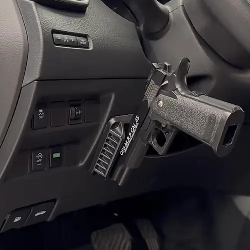 Adjustable Quick-Draw Gun Magnet Bracket, Hidden Magnetic Pistol Holster for Cars, Versatile Automotive Interior Mount Holder toolupgrade