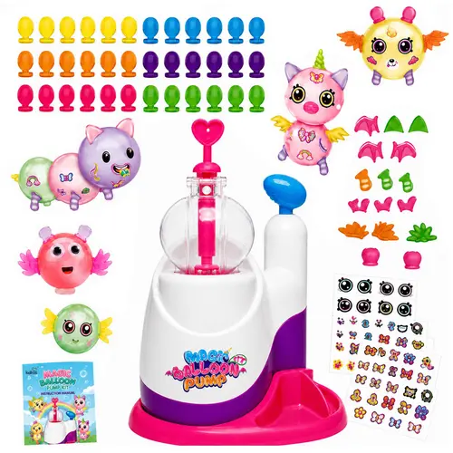 Kiditos DIY Sticky Balloon Making Kit for Kids, Balloon The Funny Inflator with Stickers & Accessories, Create Cute Balloon Animals, Fun Art Craft Toy Birthday Gift for Boys & Girls Ages 3+