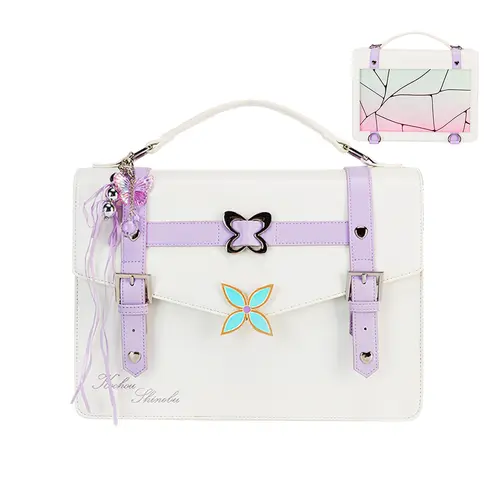 Women's Kabaqoo Demon Slayer Butterfly Shinobu Graphic Ita Bag - Adjustable Crossbody-Shoulder Multi-way Compact Storage Cute Casual Fashion Gift Idea for Anime Fans
