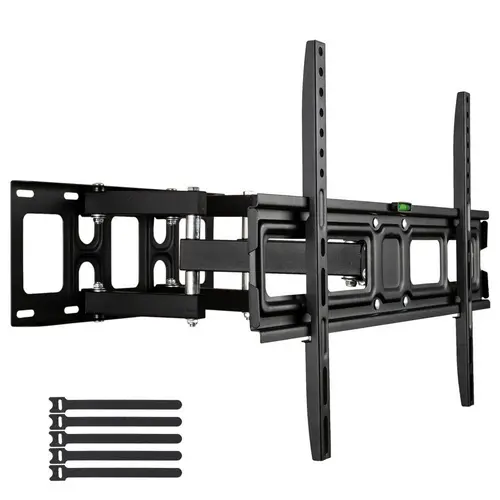 【Summervibes】Ubesgoo Sturdy Adjustable Double Pendulum TV Stand (TMDS-101) - Large Base, Fits 32-70 Inch Screens, 110lb Load Capacity, VESA 600*400 Compatibility, ±10° Tilt Adjustment, TV Wall Mount Compatible, Level Setup Tool Included, Assembly Required