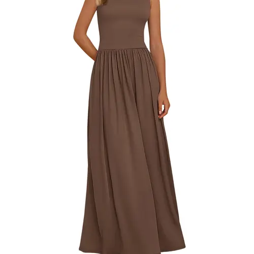 BTFBM Summer Dresses for Women 2026 Maxi Casual Square Neck Flowy Long Sundress Spring Wedding Guest Cocktail Dress #Clearance