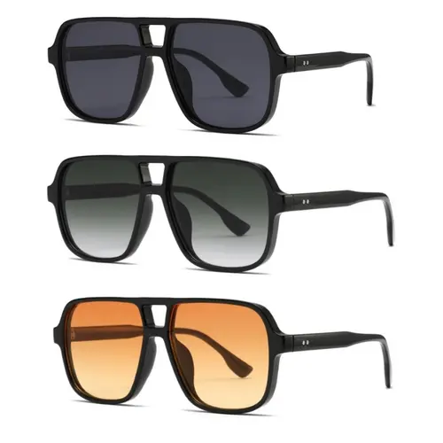 Unisex Square Aviator Frame Classic Sunglasses - Ultra-Light, Stylish, UV-Protective Sports Eyewear for Outdoor Activities & Daily Use, Men’s Accessories, Guys’ Gifts