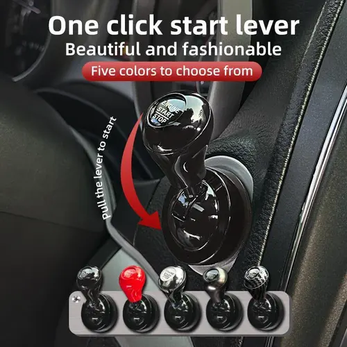 Car Push Start Button Cover - Metal Engine Start Stop Button Protector with Anti-Scratch Design, Universal Fit for Most Vehicles Car Interior Decor Car Accessories, Car Interior Kit