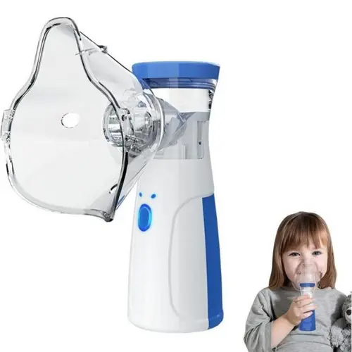 Portable Rechargeable USB Mist Humidifier - Compact, Small Size, USB Charge, 10 Minutes Quick Mist, Noiseless, Auto-Clean, Dual Modes, Handheld for Home & Business Trips (Face Covering Masks Accessory)