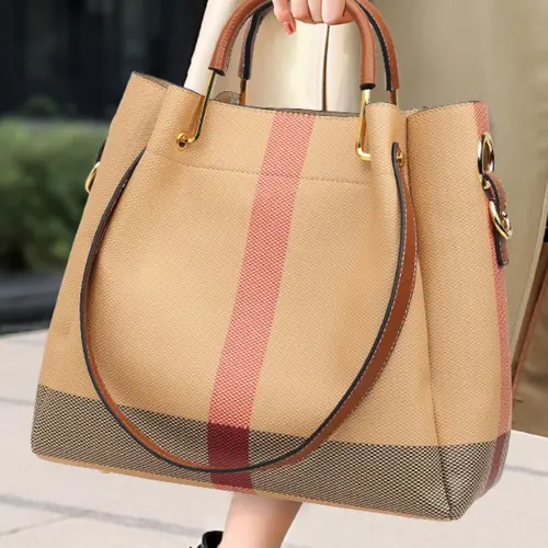 Elegant Zippered Handbag for Women, Fashionable Crossbody Bag, Fashionable Patterned Bag, Casual Plaid Work Backpack, Stylish Daily Use Accessory, Handbag Shoulder Bag, Fashionable Bags