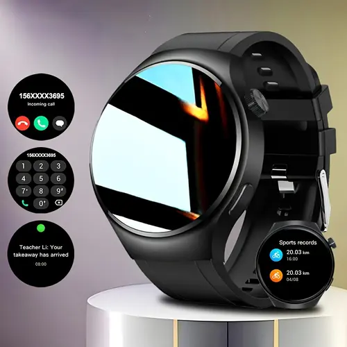 Men's Outdoor Sports Smart Watch, Wireless Smartwatch, Sporty Digital Watch, Wireless Calling, Full Touch HD Display, Multiple Sport Modes, Step Counter, Distance, Calorie Calculation, Alloy, Silicone, Wearable, Sports Tracking Wristwatch