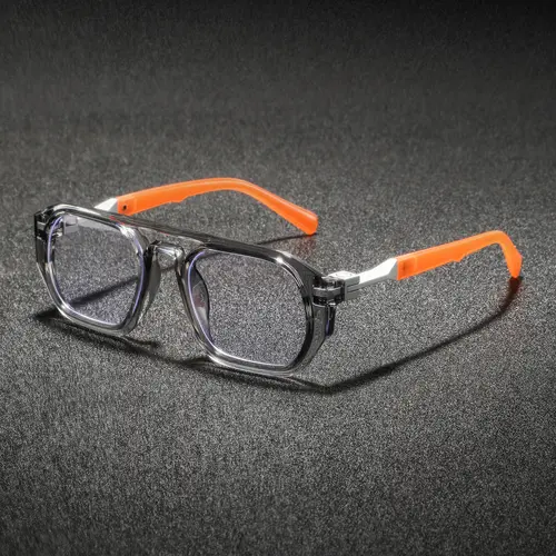 Men's Plastic Square Frame Glasses, Trendy Square Frame, Simple Artistic College Style, Casual Korean Fashion, Suitable for Commuting Vacation Party