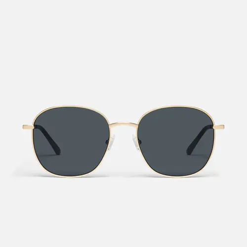QUAY - JEZABELL Bold Oversized Round Metal Frame Sunglasses with Adjustable Silicone Nose Pads for Full Glam Energy