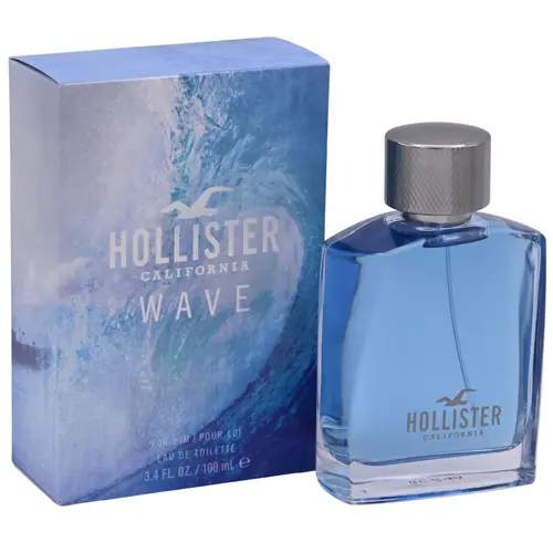 Hollister WAVE Men's Eau de Toilette (EDT) Cologne - 3.4 fl oz, Breezy Confident California Vibe, Citrus Ocean Blend with Grapefruit Spark, Daily Wear, New in Box, Gifts for Boyfriend, Mens Gifts