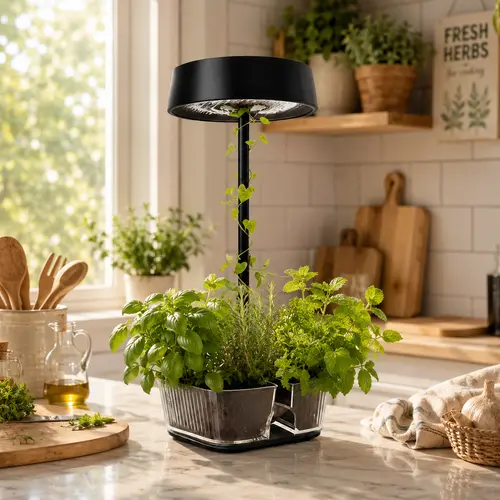 ORADO Aesthetic Wireless Desk Lamp with Acrylic Planter – Rechargeable Table Light for Cozy Rooms & Home Decor