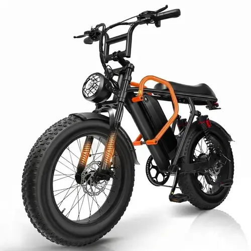 73D Peak 1500W Electric Bike for Adults 20-Inch All-Terrain Fat Tires, 28 MPH, 40 Mile Range, 48V 18Ah Removable Battery, Suspension, UL2849 Certified, LED Headlights – Powerful E-Motorcycle for Daily Commute & Adventure