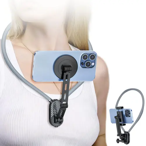 New Magnetic Neck Mount Phone Holder, Cellphone Holder, Universal POV Sports Shooting Bracket, Anti-Shake Chest Fixed Stand for Hands-Free Recording #GLOBAL PICKS