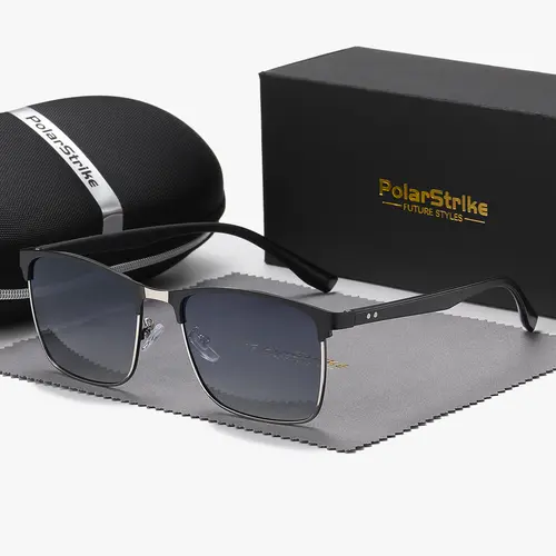 PolarStrike 1 Piece Unisex Polarstrike Square Round Sunglasses, Polarized Lenses Full Frame, UV400 Meticulous craftsmanship, reflecting taste Trendy Square Sunglasses, Fashionable Frames, Trendy Shades