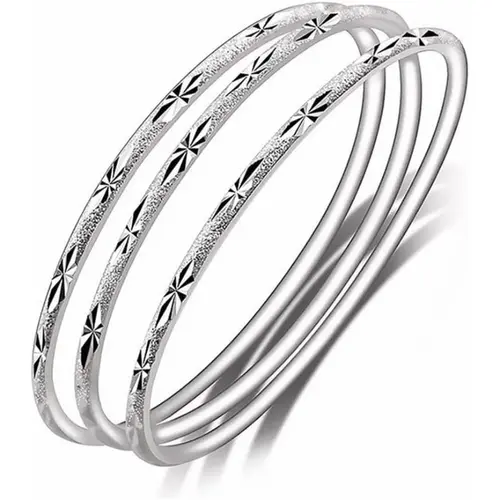 Women's Silver-Plated Adjustable Cuff Bracelet - Elegant Minimalist 65cm Anti-Tarnish Lightweight Modern Jewelry, Ideal for Silver Stacking, Wrist Stack, Bracelet Stack, Everyday Wear & Gifting