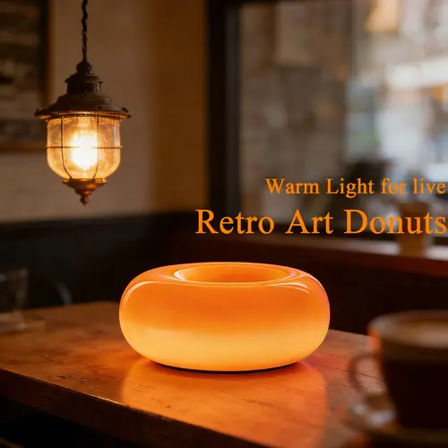 Aesthetic Doughnut LED Night Lamp - 2026 Easter Festive Decor, Touch & Remote Control, Warm & Cozy Glow, Whimsy Room Decor, Bedroom Lamps