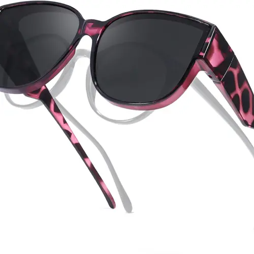 FIMILU Women's Polarized Fit Over Glasses Sunglasses - UV400 Protection, Fashionable Sunglasses, Stylish Accessories, Polyamide Statement Frame Glasses, Cool Design