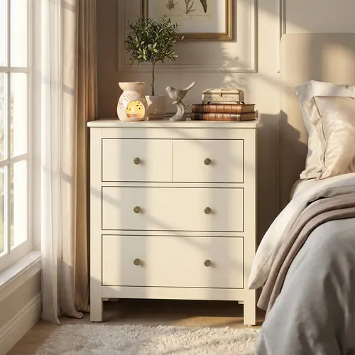 RoyalCraft 3 Drawer Dresser, 27'' Wood Chest of Drawers with Storage Drawers, Modern Bedroom Dresser Cabinet for Living Room, Entryway, Hallway
