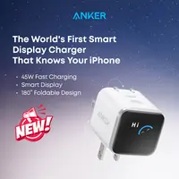 【Perfect Charger for iphone】Anker 45W Fast Charging USBC Charger with LED Display, Fast Charging Block  for iPhone 17/16/15 Series, MacBook, Apple , Safe & Compact Power Adapter for Apple Devices,summerwins,FathersDayGift，#DealsForYouDays